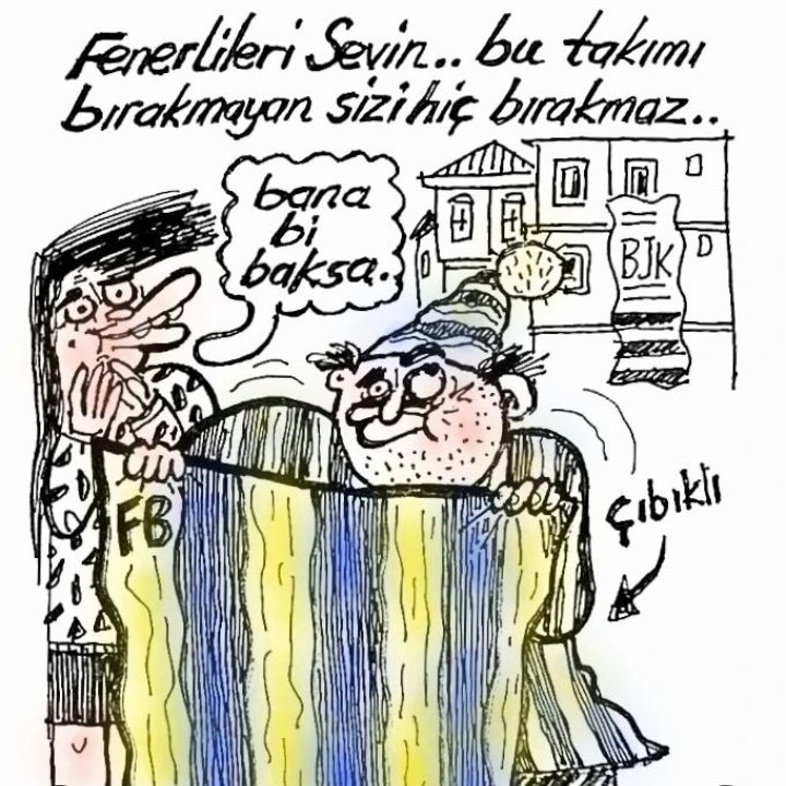 Bu,komik gibi görünse de, aslında Gerçek sevginin ne olduğundan habersiz, sadece 'başarı ve güce' duyulan patolojik hayranlığı öne çıkaran bir karikatür.
Neden böyle olduğumuzun vurucu bir göstergesi.
Ha; taraftarlıktan bahsetmiyorum burada..🤚