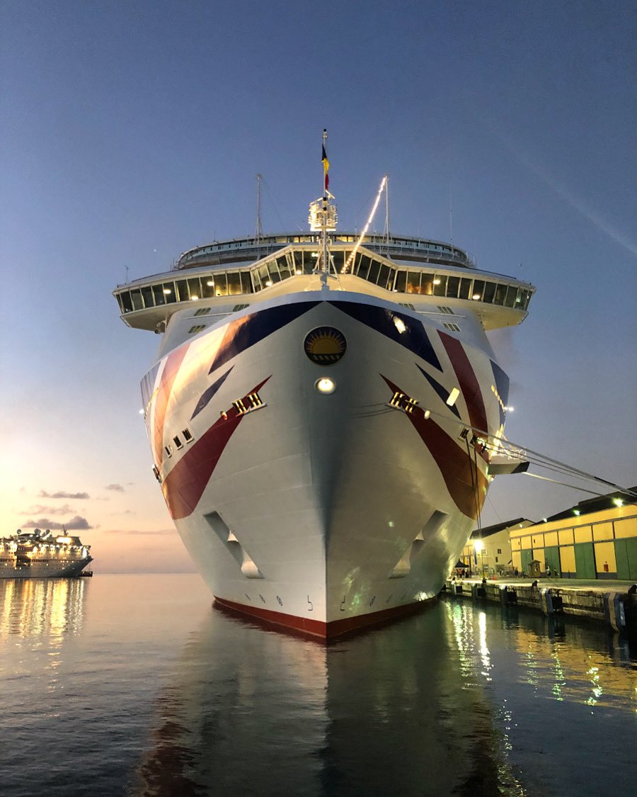 #throwbackthursday Bow view of P&O Britannia looking beautiful berthed in Barbados in November 2019.
#pandocruises #britannia #barbados 
#cruiseaddict #lovecruising #cruiselife #cruisevlogger #cruisevlog #holiday #travel  #travelvlog #vlogger #cruises #youtube #cruiseship