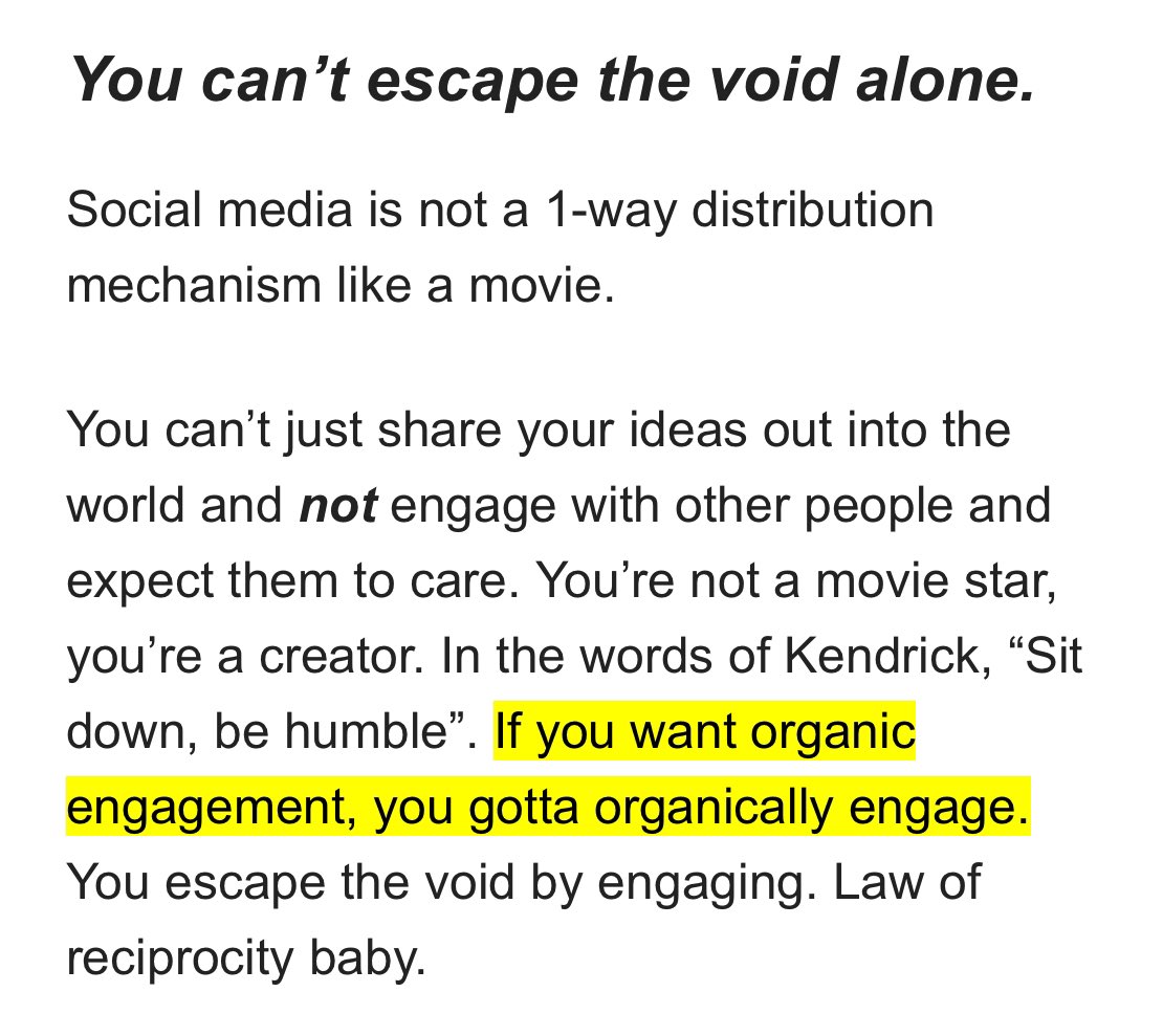 Social media is not a 1 way distribution channel.