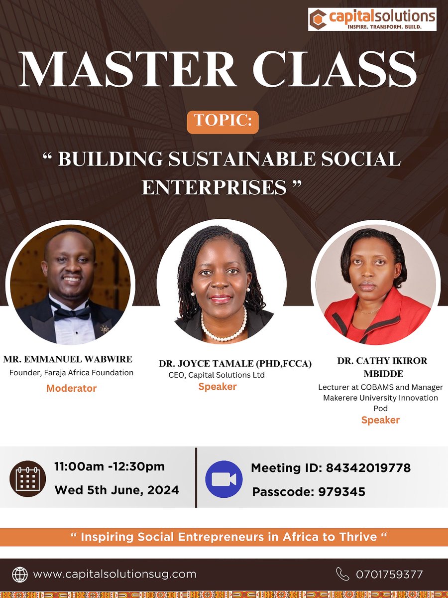 Free social entrepreneurship masterclass! Learn the #impact & ideas behind the triple bottom line & the challenges faced by #social #entrepreneurs. Network & grow your knowledge. Register here: bit.ly/SEmasterclass