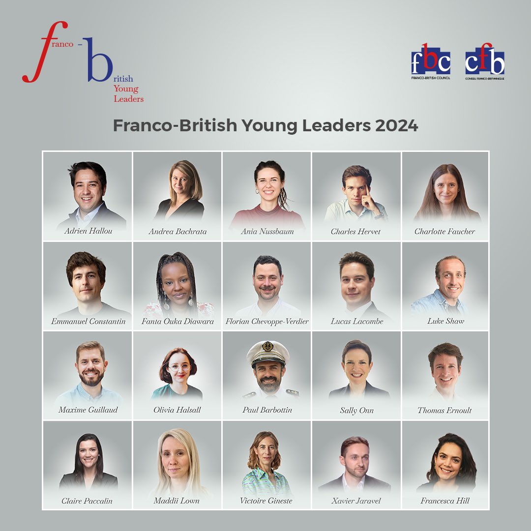 francobritish's tweet photo. The Franco-British Young Leaders for 2024 have been announced 🇫🇷🇬🇧: / La cohorte 2024 des Young Leaders franco-britanniques a été annoncée 🇫🇷🇬🇧 : https://t.co/yjrylRZmqw https://t.co/nM0IjvZNzF