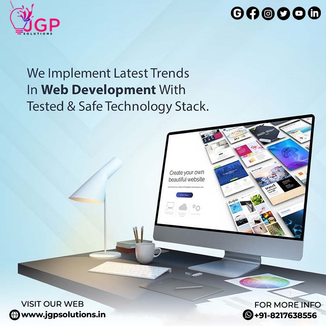 Expert web development services, crafting seamless, responsive, and user-friendly websites tailored to your business needs.

#JGPSolutions #WebDevelopment #WebDesign #ResponsiveDesign #UXDesign #UIUX #WebServices #DigitalSolutions #WebsiteDevelopment #FrontendDevelopment #Backend