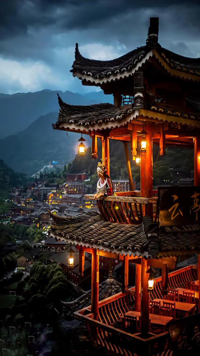 Xijiang Qianhu Miao Village is located in Guizhou Province. It is composed of more than ten natural villages built on the mountain. It has unique wooden stilt houses. More than a thousand stilt houses change with the undulating terrain, which is very spectacular.#china