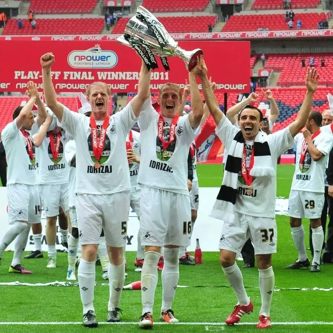 It was on this day 12 years ago that we were at Wembley for a wonderful day watching @swansofficial get promotion to the Premier League. It was Our Day! Now it's time to make new stories to tell, new legends to be born, create bigger days for our wonderful football club #whoarewe
