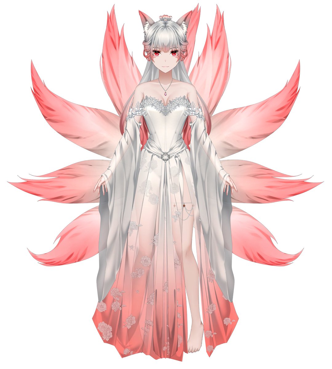 _FoxGoddess's tweet photo. @azuukichan This is my vtube character! Her normal and demon self! Thank you so much for the opportunity! https://t.co/deOntkqpu2