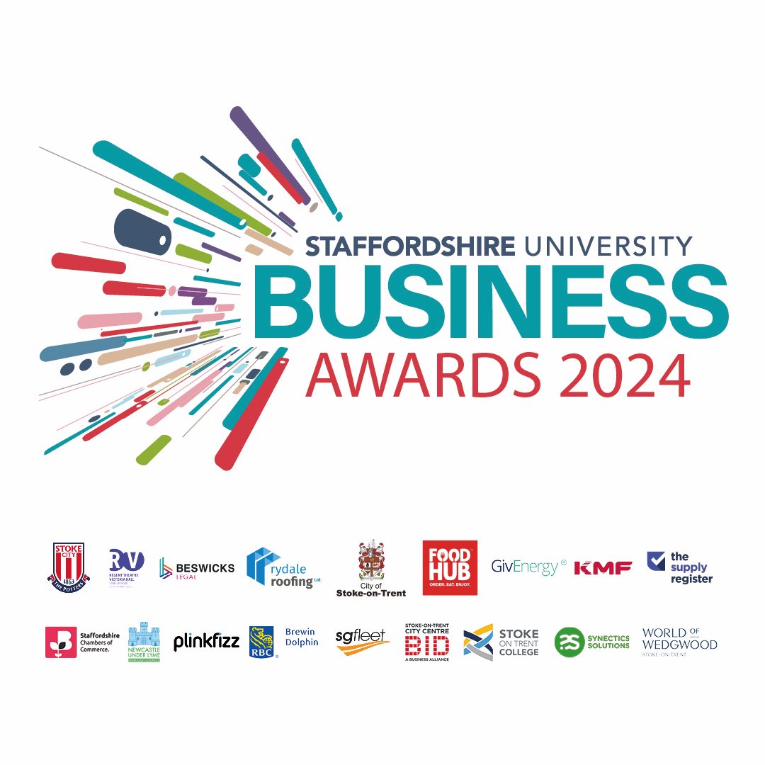 There are just two days left to enter the @StaffsUni Business Awards 2024. Why not do it today? It’s free publicity for you or your business and the chance to network with the best business people at a glittering awards dinner 🥂To enter visit: staffsbizawards.co.uk
#SUBA2024