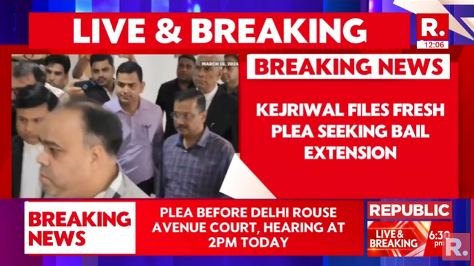 republic's tweet image. #LIVE | Delhi CM Arvind Kejriwal Files Fresh Plea Before Rouse Avenue Court Seeking Bail Extension 

Tune in here for the latest updates: youtube.com/watch?v=v2uhs8…

#ArvindKejriwal #ExcisePolicyCase #Delhi