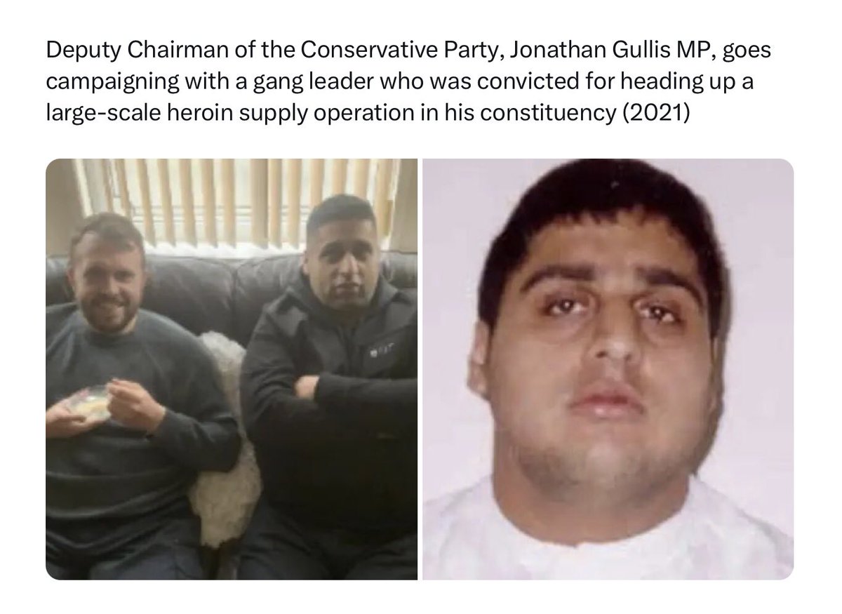 This is a bloody OUTRAGEOUS & DISGUSTING slur. The man in this picture is NOT Jonathan Gullis. It is some ugly, scruffy, bearded gorilla in a tracksuit. Jonathan is a well groomed & moral chap who looks nothing like this man. He would NEVER associate with ‘Scumbags & Scrotes.’ 😡