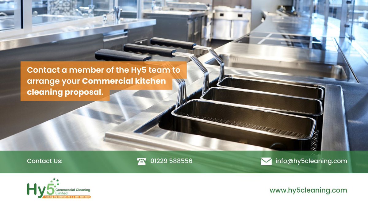 Ensure a clean and safe environment in your care home with Hy5's specialised kitchen cleaning. Our services support health and safety compliance. 📧 info@hy5cleaning.com ☎️ 01229 588556 

#Care #CareManager #CQC #CareHome #CareHomeManager #Lancashire #Cumbria #NorthWestUK
