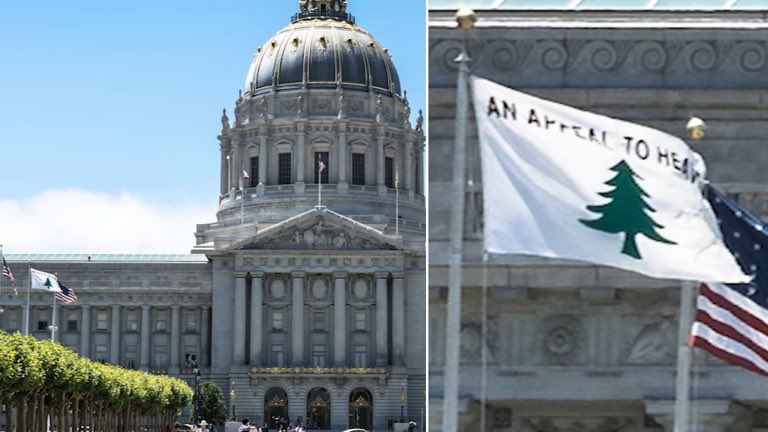 Was Alito also living at the San Francisco City Hall as well? Because the city also flew this flag up there until last Saturday. This is as ridiculous as the Kavanaugh stuff.