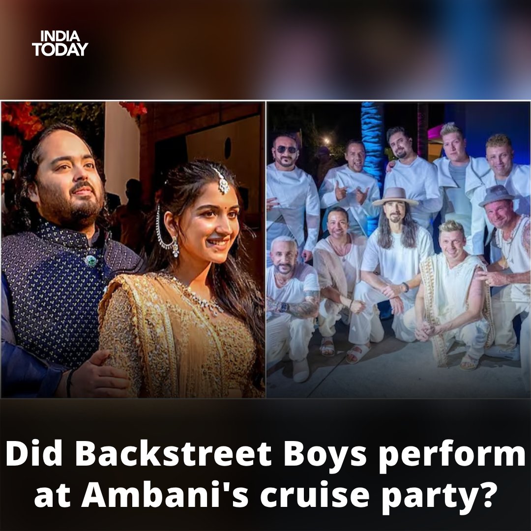 After the Jamnagar bash, the Ambani family is currently on a cruise heading to Italy for the second pre-wedding celebration of Anant Ambani and Radhika Merchant, hosted by Mukesh Ambani and his wife, Nita Ambani. Amid much excitement, a video of the popular band, The Backstreet