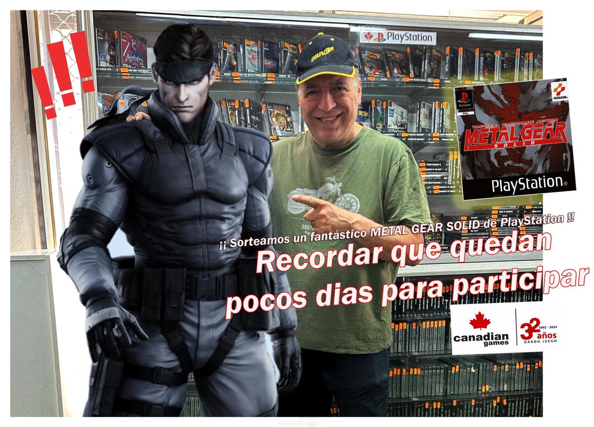Entra en la cuenta X de Metal Gear España y sigue las instrucciones para poder entrar en el sorteo de un Metal Gear Solid Pal España.