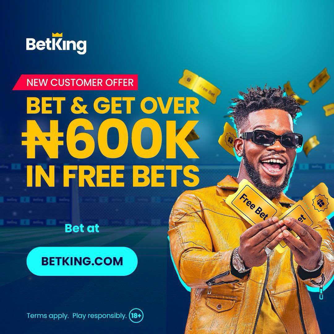 Bet and Get ₦600k in free bet 🤩

Here’s how it works:

● Register on BetKing👉 bking.me/NinjaPunta

● After you have registered, for the next 14 days (including the day you registered)

● You will be able to earn a daily 10% back in Free Bets on the following day for all
