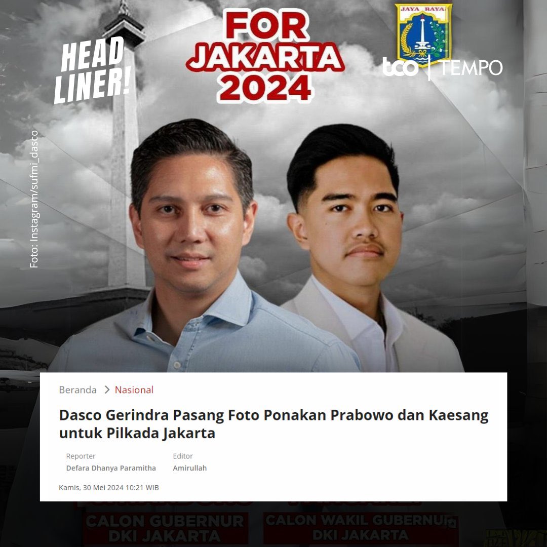 Jgn sampai terlena. MA sudah meminta KPU hps aturan batas usia calon kpl daerah. Tahu kan arahnya ? Setelah batas usia capres cawapres 'diakali' lewat MK, kini batas usia calon kpl daerah digarap MA? Jutaan Gen Z Susah nyari kerja karena gak punya bapak penguasa. Jogetin aja.😂