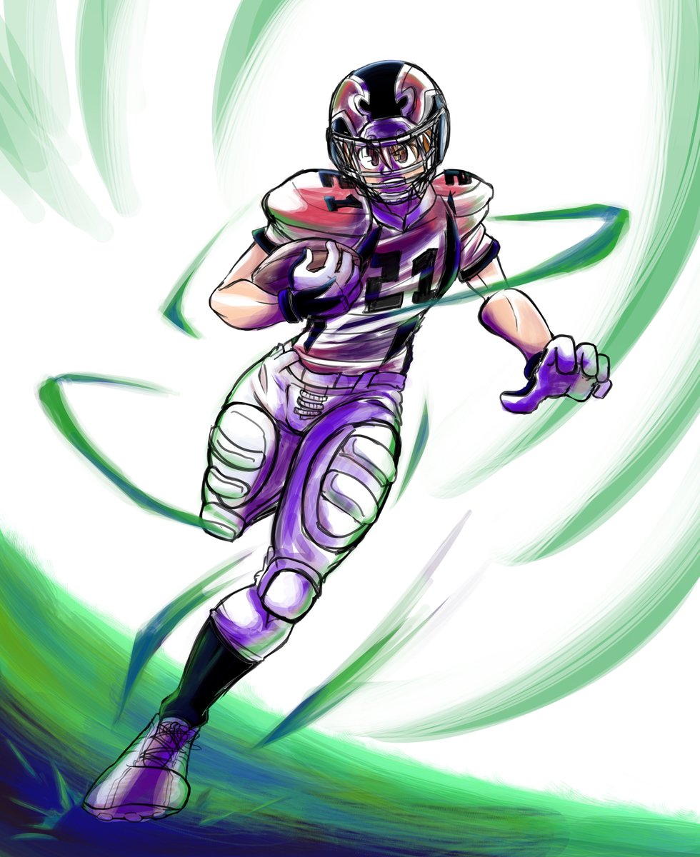 yunkobata02's tweet image. A fanart and practice of one of my favorite series! I hope you like it! #fypシ゚ #colorpractice #digitalcolors #eyeshield21 #nfl #FanartOfTheDay #Fanart #senakobayakawa