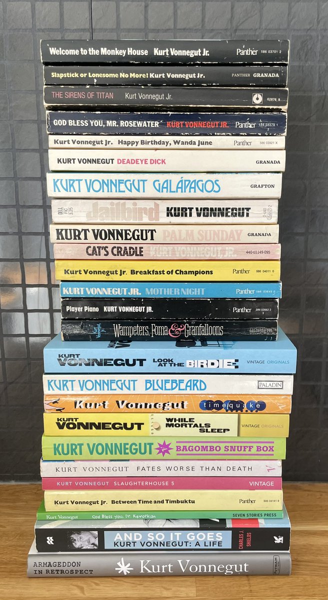 #AlphabetChallenge #WeekV
V is for … various Vonnegut volumes