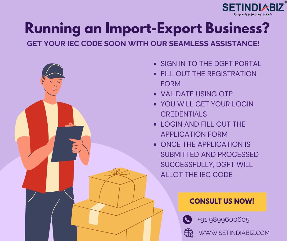 setindiabiz's tweet image. Running an Import Export Business?
Get IEC code with our seamless assistance!
Consult Us @ zurl.co/qiMK
Follow us for regular updates @ zurl.co/oVu4
#IEC #importexportcode #eximbusiness #setindiabiz