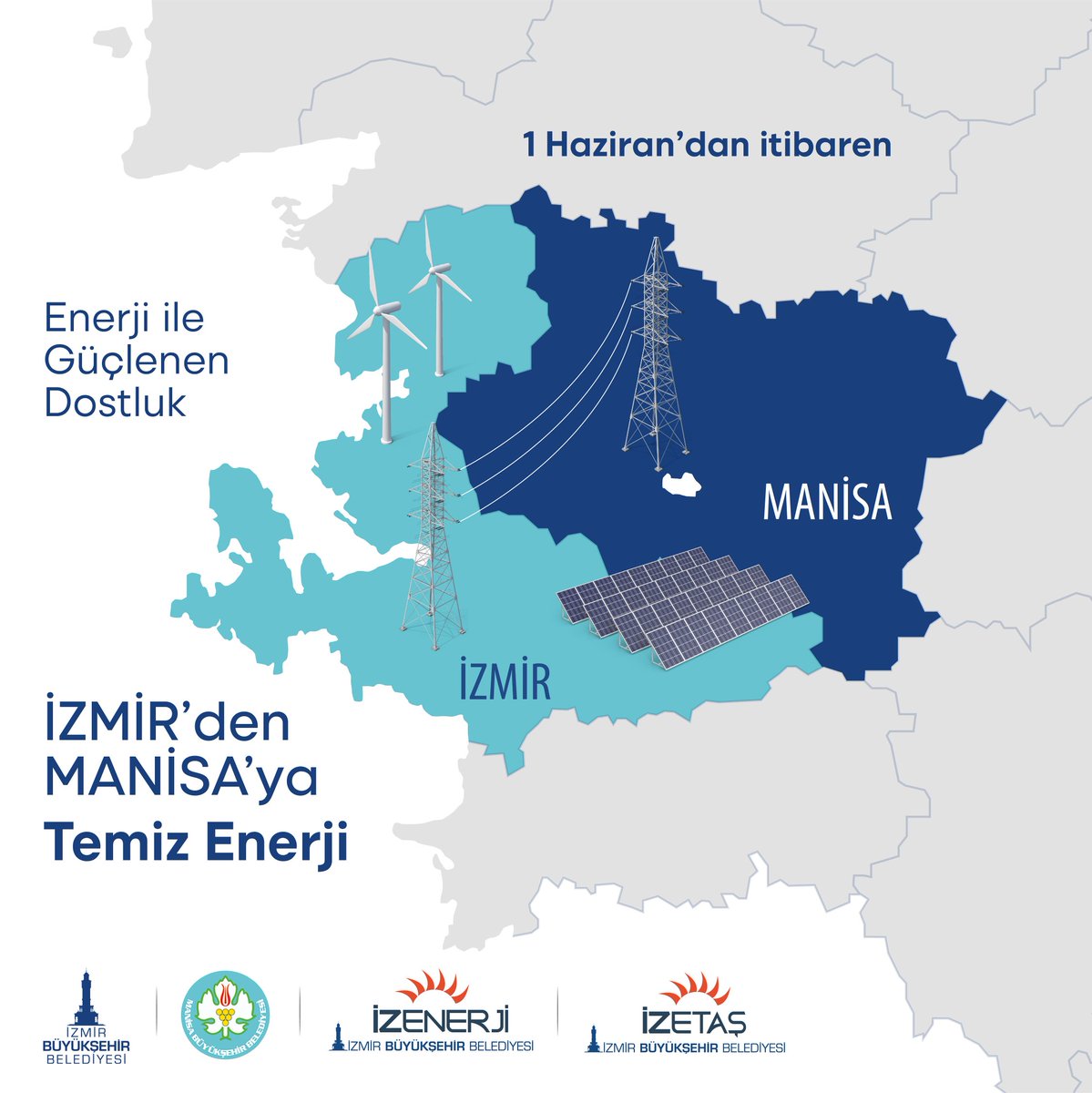 Enerji birliğimiz başlıyor!

1 Haziran'dan itibaren İBB ve şirketlerinin enerji ihtiyacını yenilenebilir enerji kaynaklarından sağlamak için kurulan İZETAŞ şirketi, Manisa Büyükşehir Belediyesi Su ve Kanalizasyon İdaresi’ne enerji teminine başlıyor.
@Maski_Manisa