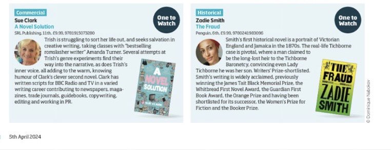 Me and the amazingly wonderful Zadie Smith shared a column recently in @thebookseller magazine. Still can’t believe that happened. #ANovelSolution out now in hardback and ebook. Paperback coming v soon.  @SRLPublishing