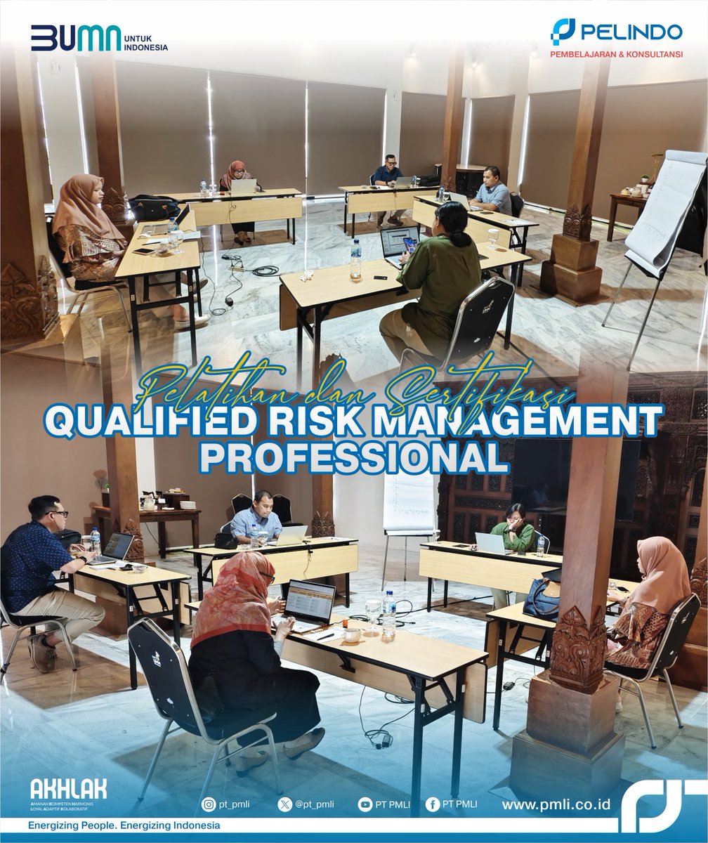 Hi #SobatLearners,
Pada tanggal 20 - 22 Mei 2024, PT Pendidikan Maritim dan Logistik Indonesia telah melaksanakan Pelatihan dan Sertifikasi Qualified Risk Management Professional di Hotel Hotel Rayz UMM, Malang.

Mengapa Pelatihan dan Sertifikasi QRMP Penting?