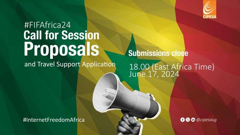 📢📢We invite YOU to submit session proposals for #FIFAfrica24! Join us in shaping the agenda of Africa's premier Forum on Internet Freedom, taking place in September. 

Together, let's advance #InternetFreedomAfrica! cipesa.org/2024/05/fifafr…

Apply by June 17, 2024
#FIFAfrica24