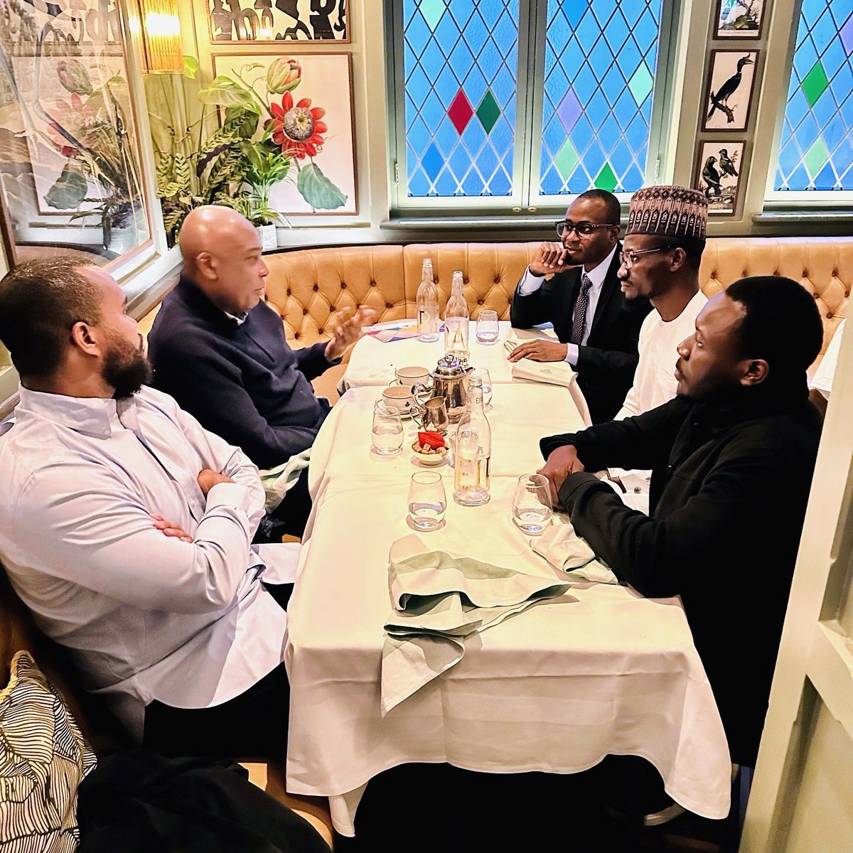 bukolasaraki's tweet photo. Yesterday evening, I had the pleasure of having dinner and engaging conversations with three brilliant young men from Ilorin who are currently studying here at Oxford.

Ibrahim Haroon is pursuing a Master of Laws, Lukman Lawal is studying Global Health Science and Epidemiology, and Abdulhakeem Abdulkareem is working towards a Master of Public Policy at the Blavatnik School of Government.