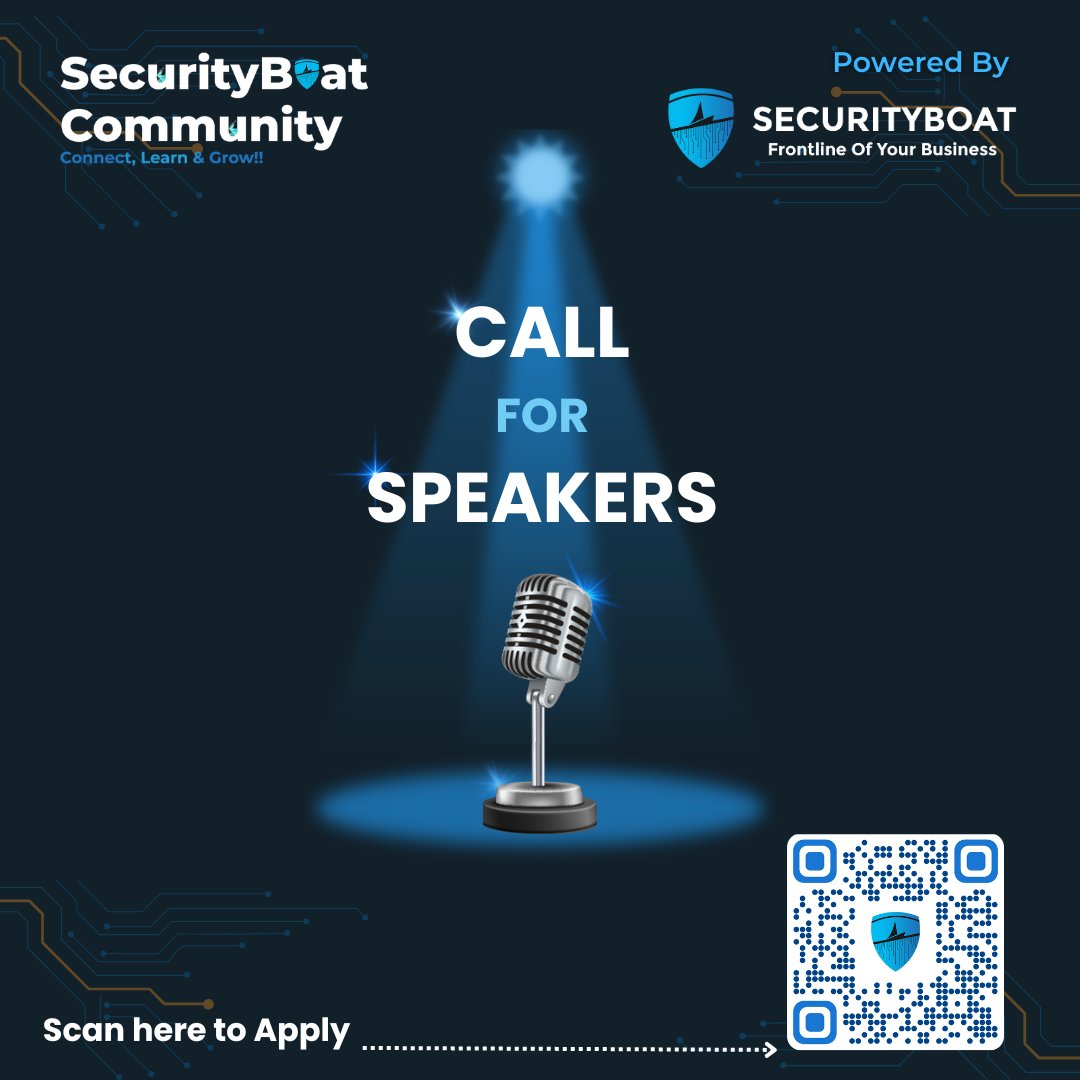 sb_c0mmunity's tweet photo. ✨SecurityBoat Community is hosting monthly Meetups for cybersecurity experts to talk, gain exposure, and showcase their expertise.💫
Register now:
https://t.co/bZwYLU0Mps
You can also connect at : @doshi_vrushabh @0bsessed_0
#SecurityBoatCommunity #Cybersecurity #infosec https://t.co/az5rgASK32