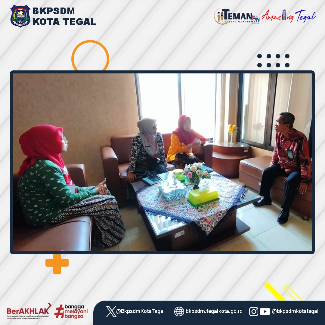 HALLO TEMAN ASN!!!
Kamis 30 Mei 2024. BKPSDM Kota Tegal melakukan Konsultasi terkait Pembinaan ASN dengan Pengadilan Agama Kota Tegal.

@kipjateng @komisiinformasipusat
#temanasn #bkpsdmkotategal #pemkottegal #bekerjadenganhatibanggamelayani #kipjateng #komisiinformasipusat