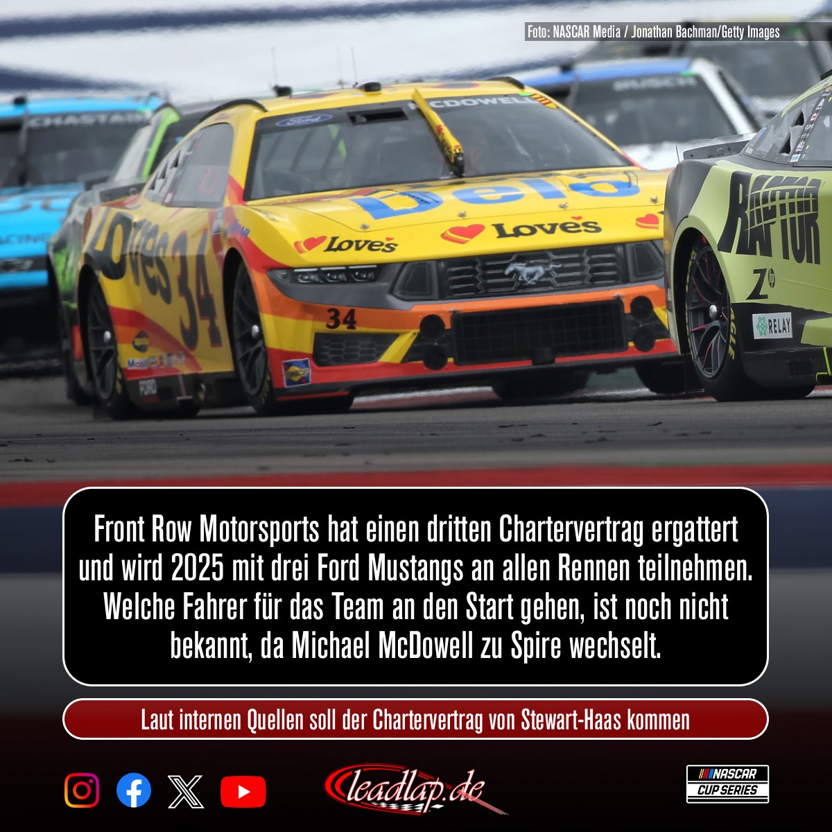 Front Row holt dritten Charter, Clint Bowyer kehrt ins Cockpit zurück! Alle NASCAR-News: leadlap.de/nascar-news-20… #NASCAR #GermanHomeofNASCAR