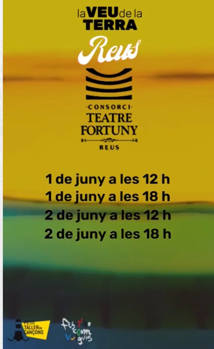 ✨🎶La veu de la terra🎶✨ Després de tres anys amb la gira de *la VEU de la TERRA* acabem a Reus ‼️Últims concerts 🎵👩🏼‍🤝‍👨🏿👨🏻‍🤝‍👨🏽👩🏿‍🤝‍👩🏽🎵 🎟️teatrefortuny.4tickets.es/espectaculo/la… @cdapaucasals #aprendreambelscampsientorns #campsientornsdaprenentatge