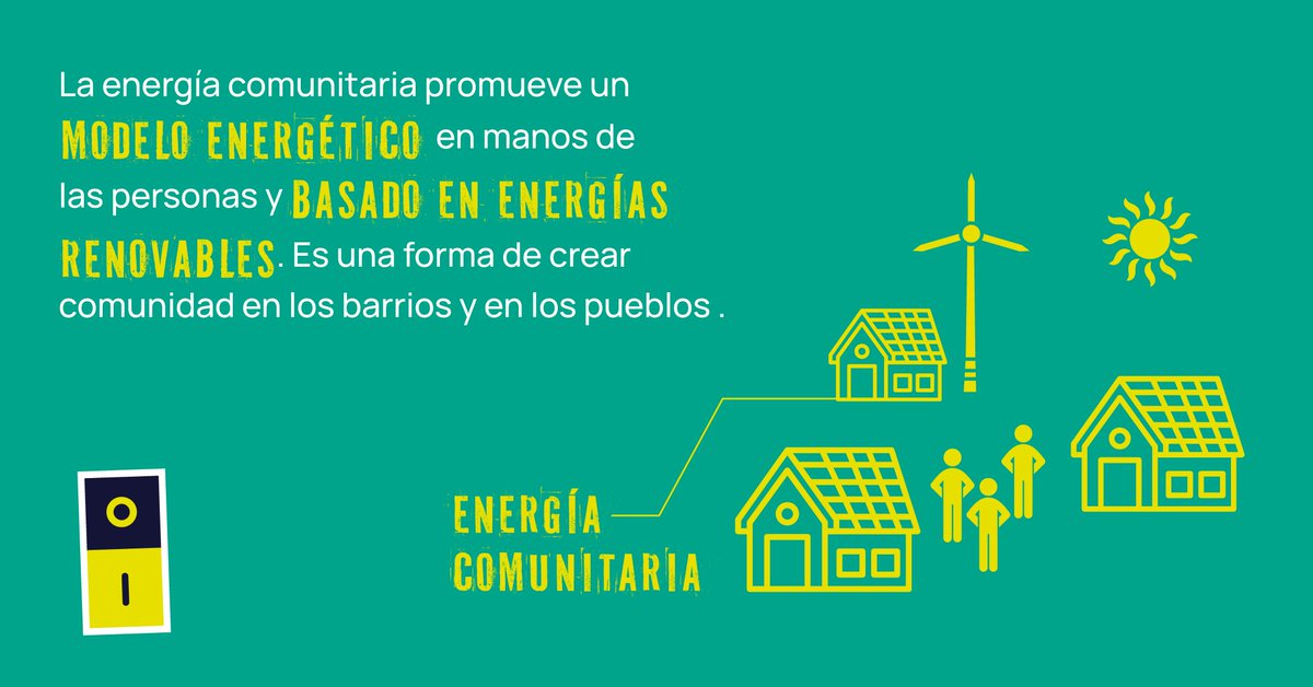 🌍Arreglar el mundo es complicado pero cambiar nuestro entorno más inmediato es un poco más sencillo y podemos sentir los resultados.
🔌Engancharte a las renovables es más fácil con las #ComunidadesEnergéticas
#EnciendelaEnergíaComunitaria con tu firma
✍️coalicionenergiacomunitaria.org/enciende-la-en…