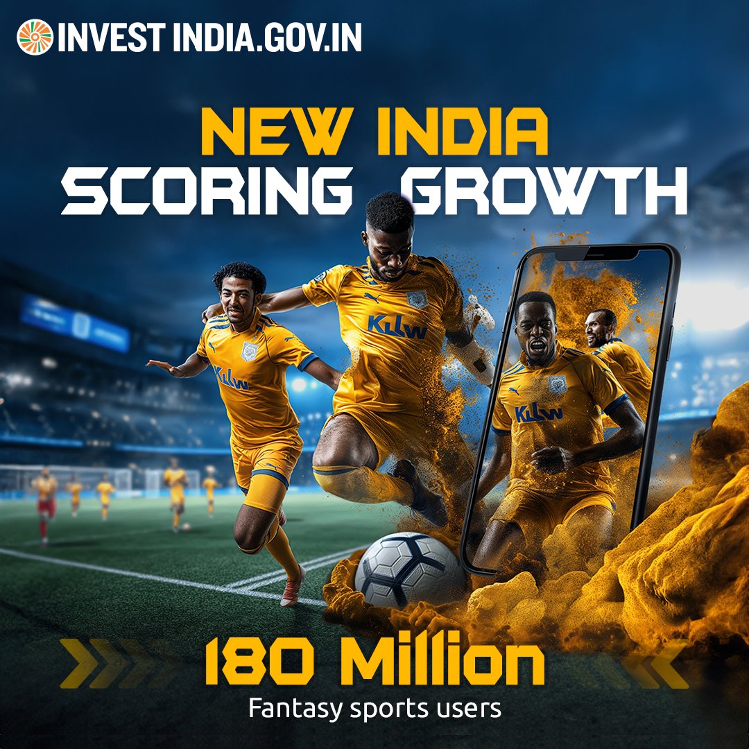 At the epicentre of #fantasysports fervour, #NewIndia reigns supreme with the world's largest hub, where millions plunge into electrifying virtual showdowns & dynamic leagues every single day. Click here to start your growth adventure: bit.ly/II_gaming #InvestInIndia