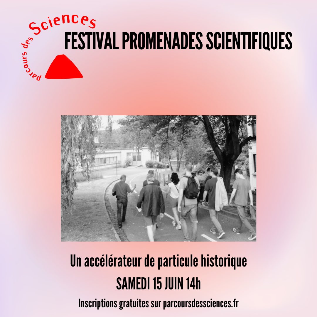 Il reste encore quelques places pour la #promenadescientifique "Un accélérateur de particule historique" ce samedi 15 juin à 14h. 

Réservez vite vos places sur parcoursdessciences.fr 🎟️

En partenariat avec <a href="/sciencesaco/">Sciences ACO</a> 

#parcoursdessciences #orsay #paris #festival