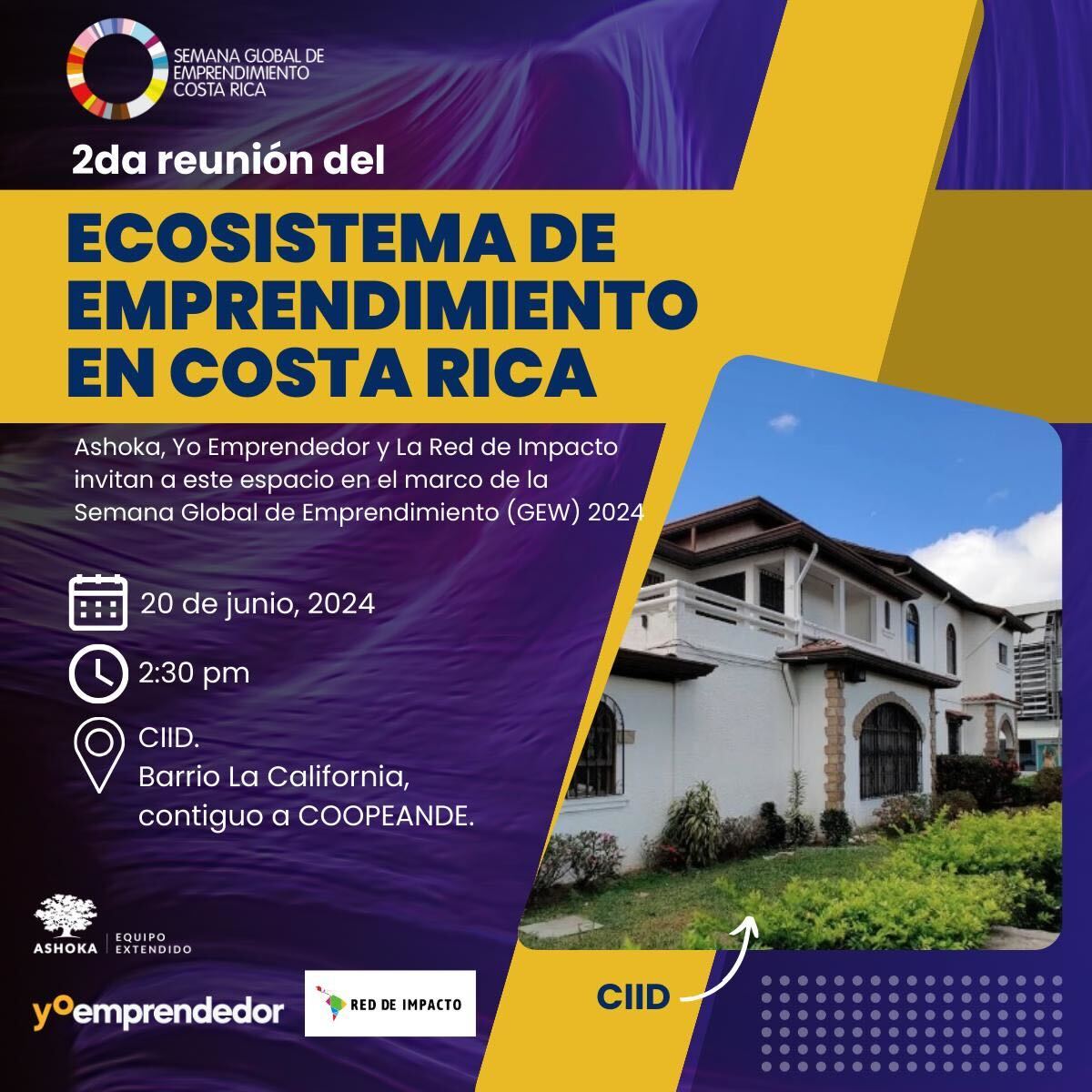 🌟 Pronto llega la "2da Reunión del Ecosistema de Emprendimiento en Costa Rica 2024"! Un espacio para:
1️⃣ Reconocer la ruta de emprendimiento. 2️⃣ Conectar y afianzar el ecosistema. 3️⃣ Mapear desafíos locales. 4️⃣ Crear redes de apoyo.
📅 Regístrate: tally.so/r/mD15Bl