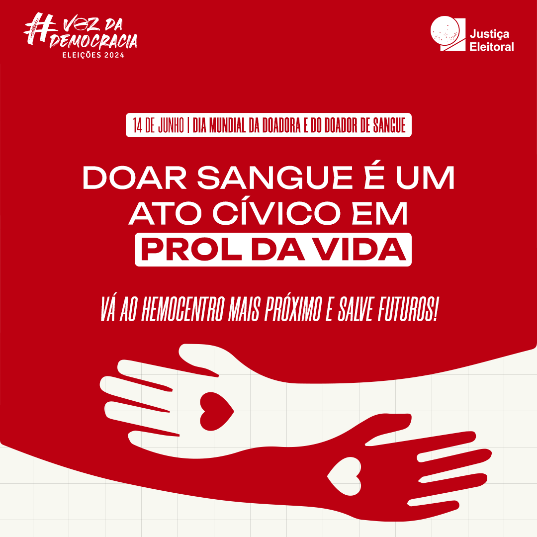 TSEjusbr's tweet image. Assim como votar é um ato cívico em benefício da comunidade, doar sangue pode ser um ato de amor à vida! Acesse o site do @minsaude e saiba mais sobre como doar: bit.ly/MS-DoeSangue 🤩 #DoeSangue #SouDoador