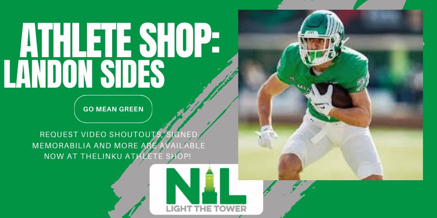 landon sides (@landon_sides) on Twitter photo Mean Green Nation! Tap in to get signed memorabilia or a shout out from me. Check out my athlete shop on @thelinkunil (x.com/TheLinkUNIL) website at the link below to make your request!
<a href="/LTTNIL/">Light The Tower</a> #GoMeanGreen Mean Green Nation! Tap in to get signed memorabilia or a shout out from me. Check out my athlete shop on @thelinkunil (x.com/TheLinkUNIL) website at the link below to make your request!
<a href="/LTTNIL/">Light The Tower</a> #GoMeanGreen