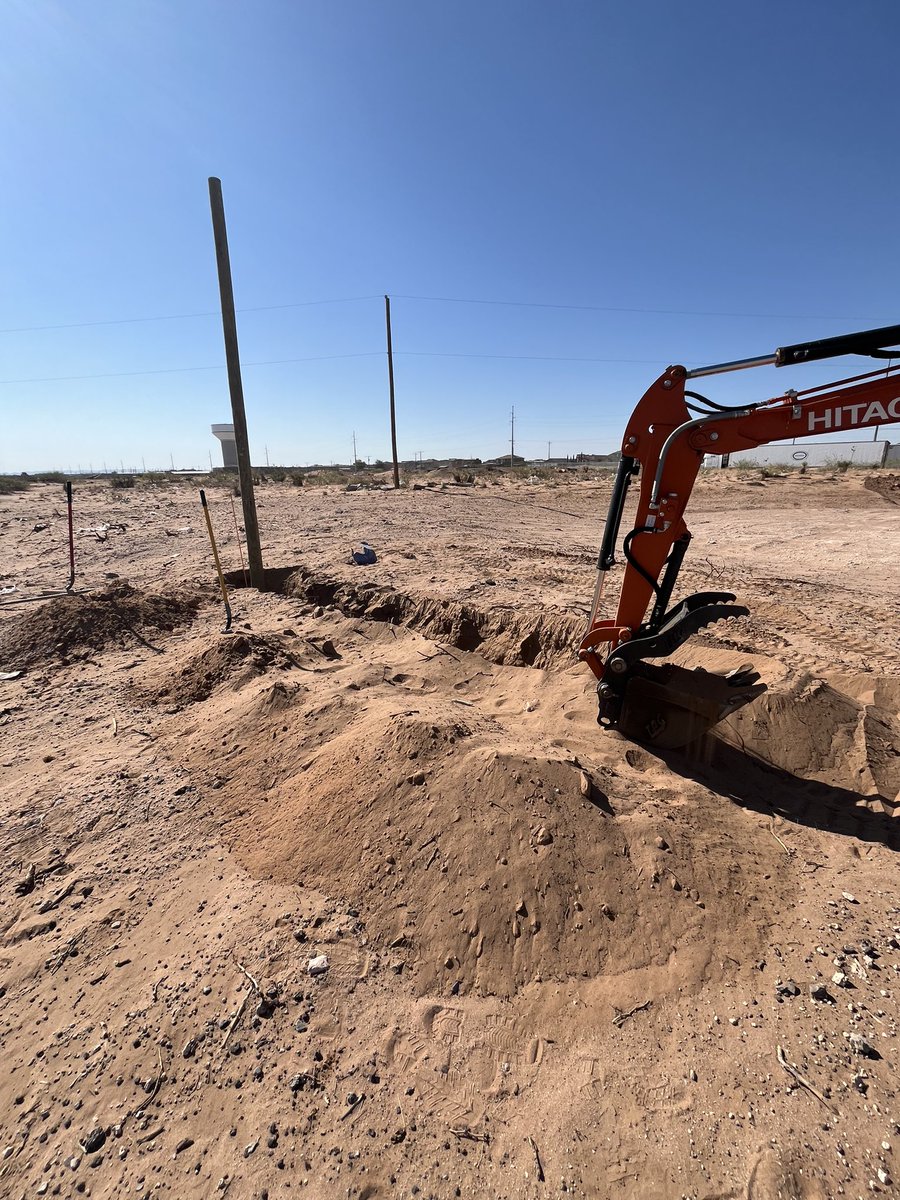 Milo digging In The sun, installing a pile service at his electrical internship with Villarreal and Sons Electric. Stay safe and have  fun Milo! <a href="/YsletaISDCTE/">Ysleta ISD CTE</a> <a href="/BrendaChR1/">Brenda Chacon-Robles, Ed.D.</a> <a href="/CDeLaO_CTE/">Cecy De La O</a>