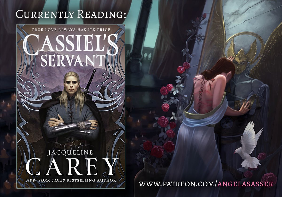 AngelaSasserArt's tweet photo. I'm beginning a new journey with my @Patreon to explore inspiring Fantasy books with my art! My journey begins with CASSIEL'S SERVANT by @JCareyAuthor.
I'm hyped to be stepping into the beautiful &amp; affirming world of the Kushiel's Legacy series once more to practice my skills! https://t.co/zecRkns7KD