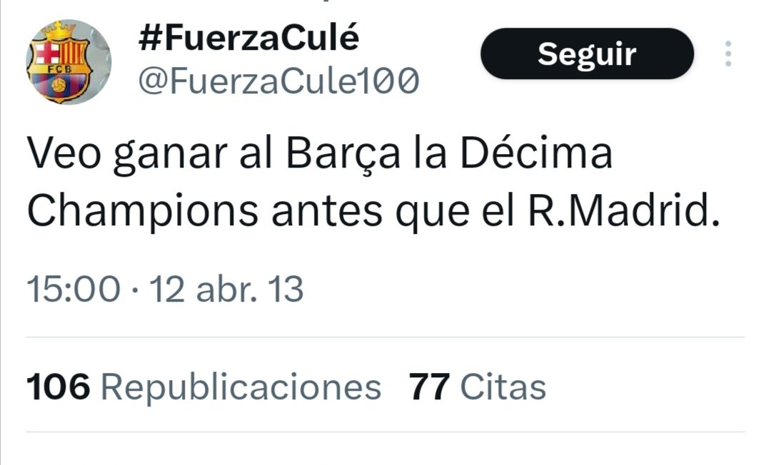 Ya hace más d 11 años d este tuit legendario