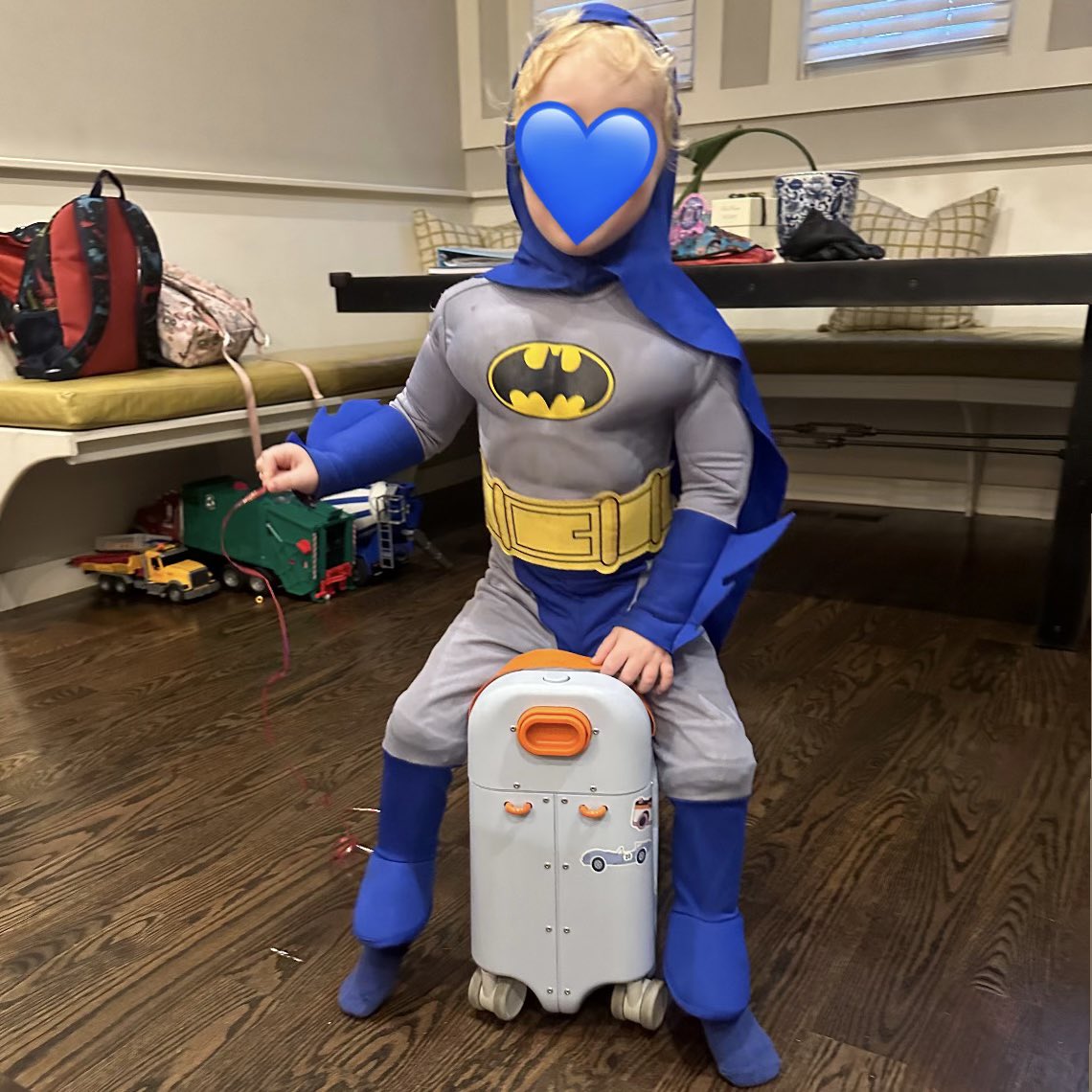 LauraPrepon's tweet photo. My lil’ Batman on his bat mobile 💓 https://t.co/OET9MWpKMQ