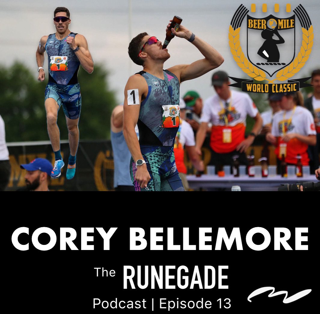 <a href="/CoreyBellemore/">Corey Bellemore</a> Beer Mile World Record holder, joins the podcast

We cover lots of distance with Corey, you’ll learn more about:
- His YouTube fame in 2016
- How to train for a Mile race
- The Beer Mile strategy and detail 
- What’s next for Corey

Watch:
youtu.be/gkY-UQQhZ5Q?si…