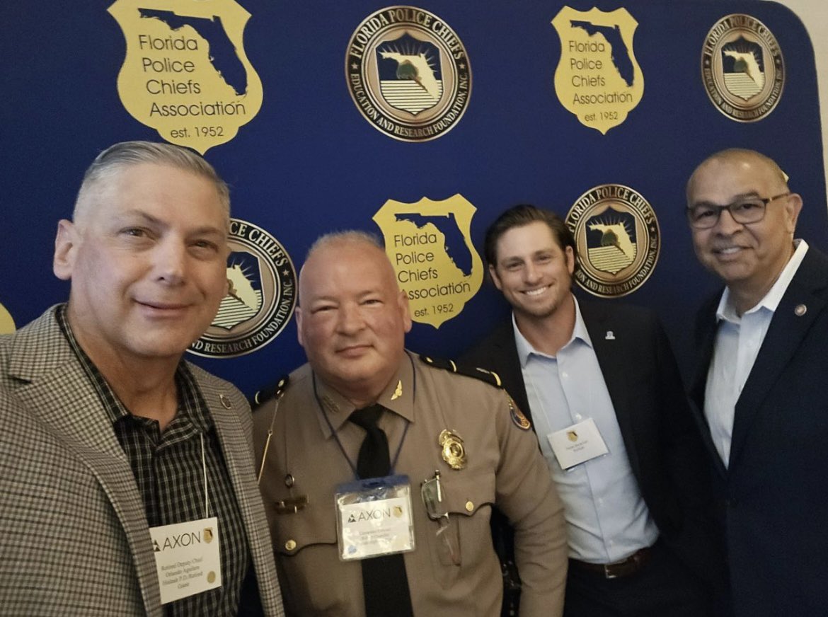 We wish to thank our clients; <a href="/MotoSolutions/">Motorola Solutions</a>, <a href="/RollKallOffDuty/">RollKall Off-Duty</a>, <a href="/Altumint/">Altumint</a> and <a href="/DLRGroup/">DLR Group</a> for the opportunity to represent them at the 72 Annual Florida Police Chiefs Summer Conf. Kudos to our very own Jorge Colina for being presented with the Glen Lowery Pillars of Success Award.