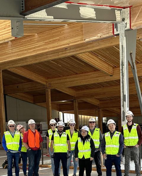 pcsstructural's tweet photo. A few of us toured the River Ridge High School project site in Lacey yesterday and got to check out the progress of the great Commons structure! https://t.co/Q46mh0gRjy