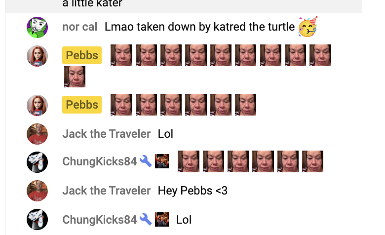 KateEKang's tweet photo. @TeamYouTube Can you please assist me with getting this emoji removed from her memberships?  There is no way to report it.  I have been reporting for over 2 weeks and tweeting to you all and nothing is being done.  She is a YouTube partner which is allowing her to harass me with  membership. https://t.co/glppFzw3Fl