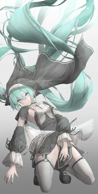 シスターミック#初音ミク #イラスト 