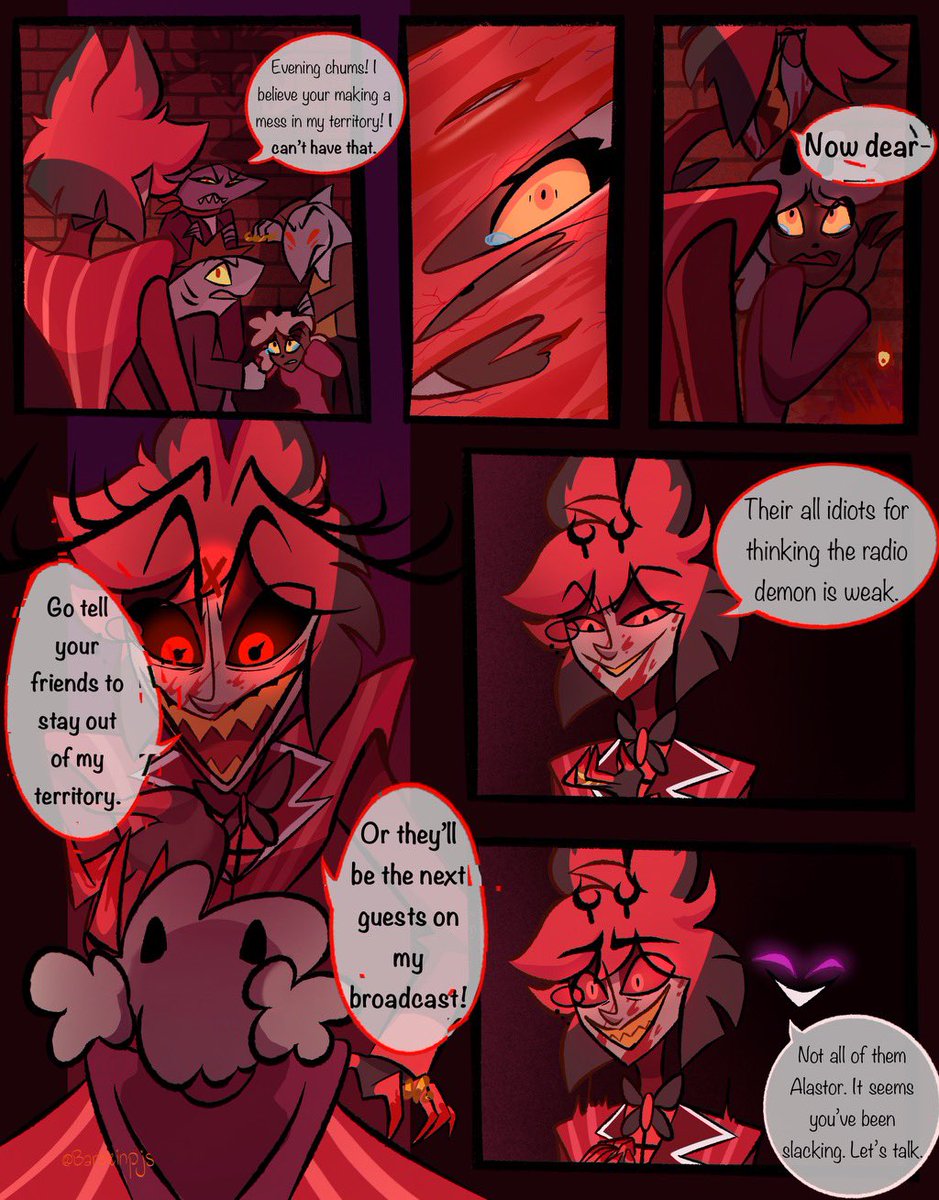 Barbieinpjs's tweet photo. Secret Keepers part 7
Oh Alastor being able to give affection but not receive it he’s just like me fr😭 #HazbinHotelFanart #radioapple #alastor #HazbinHotelLucifer https://t.co/5WYJWKLkVU