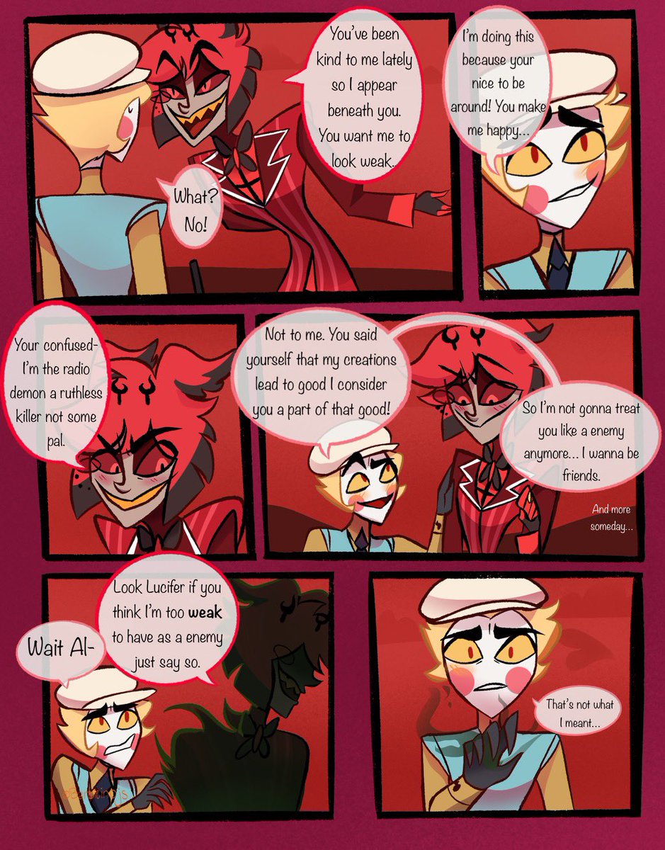 Barbieinpjs's tweet photo. Secret Keepers part 7
Oh Alastor being able to give affection but not receive it he’s just like me fr😭 #HazbinHotelFanart #radioapple #alastor #HazbinHotelLucifer https://t.co/5WYJWKLkVU