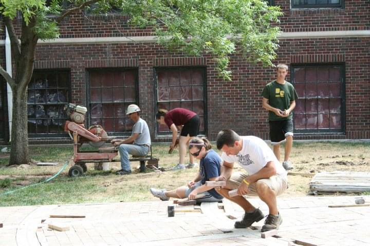 Let’s #ThrowbackThursday - the Grotto underwent MAJOR reconstruction in 2011 as a combined effort between Campus Ministry &amp; <a href="/DondlingerConst/">Dondlinger</a>.

Fr. Ed Herzog, NU alumnus &amp; then seminarian for the Diocese of ICT, helped to organize the student volunteers for the task. #FlyNewmanU