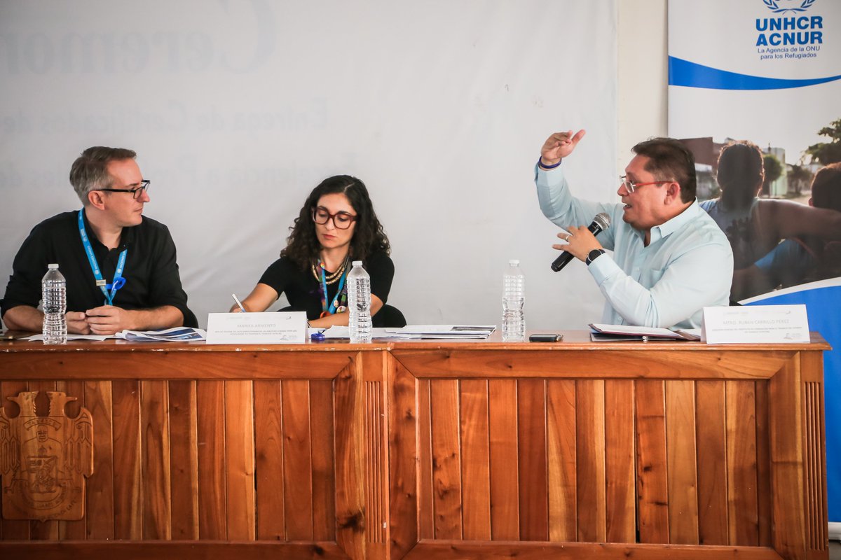 Ifor_tab's tweet photo. Participó el Director General del IFORTAB,  Dr. Rubén Carrillo Pérez, en el foro “Coexistencia pacífica y la integración laboral de las personas con necesidades de protección internacional”, organizado por ACNUR México, en las instalaciones de la DAMR de la UJAT en Tenosique. https://t.co/A1HdwCA9g4