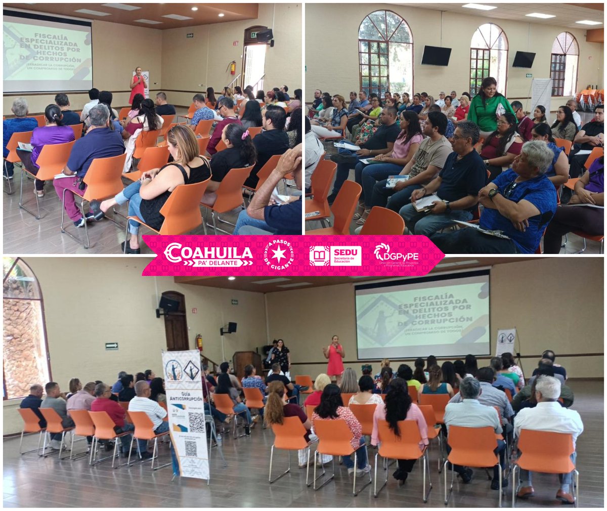 Plática dirigida a funcionarios de la Subsecretaría de Administración y Recursos Humanos de la <a href="/SEducacionCoah/">Educación Coahuila</a> Impartida por personal de la Fiscalia Especializada en Delitos por Hechos de Corrupción con el tema: “Erradicar la Corrupción, un Compromiso de todos “. <a href="/manolojim/">Manolo Jiménez Salinas</a>